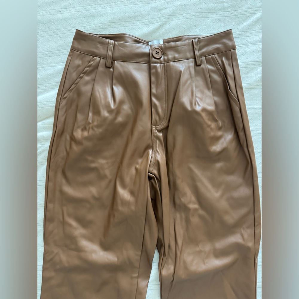 Princess Polly Brown Leather Pants US 6